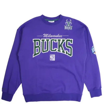 MITCHELL &amp; NESS MILWAUKEE BUCKS THERE AND BACK 2.0 CREWNECK SWEATSHIRT    