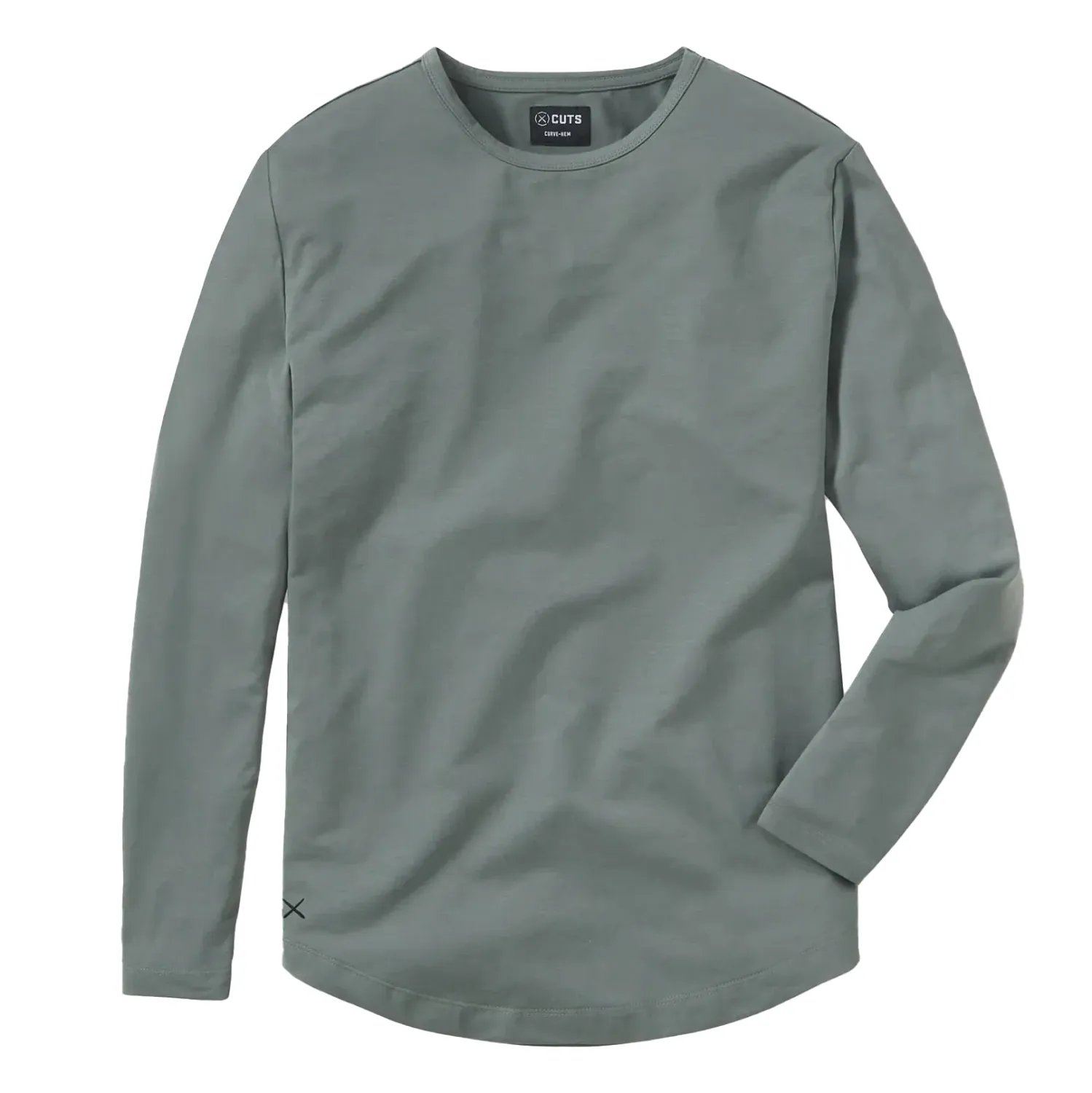 CUTS AO CURVE HEM LONG SLEEVE TEE   