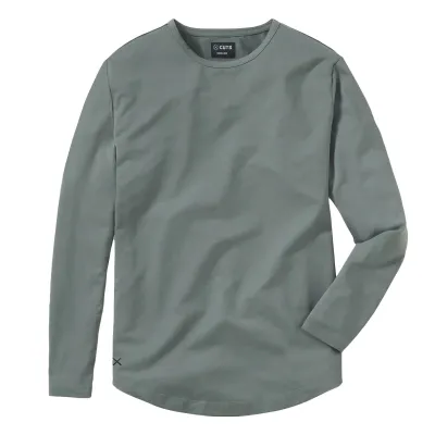 CUTS AO CURVE HEM LONG SLEEVE TEE   