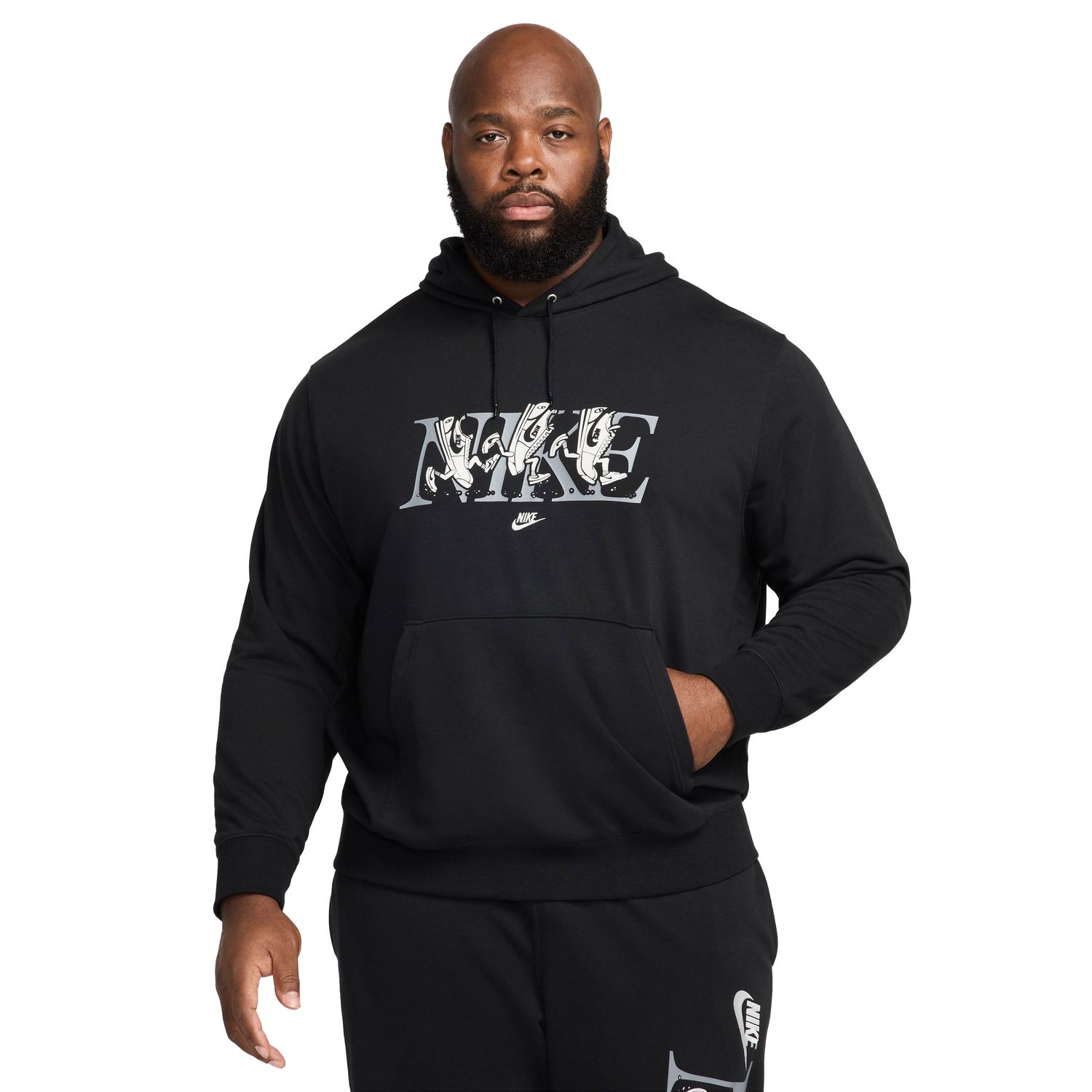 NIKE CLUB GRAPHIC FRENCH TERRY PULLOVER HOODIE    
