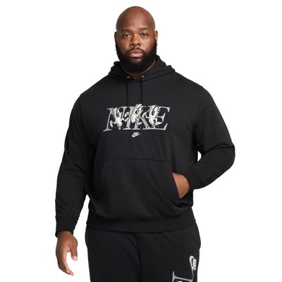 NIKE CLUB GRAPHIC FRENCH TERRY PULLOVER HOODIE    