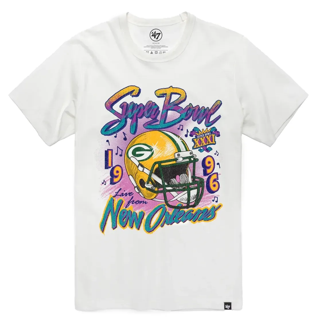 &#39;47 BRAND GREEN BAY PACKERS SUPER BOWL SHOWCASE FRANKLIN TEE   