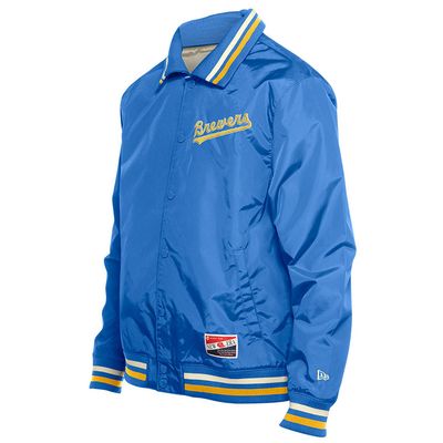 NEW ERA MILWAUKEE BREWERS VINTAGE NYLON SNAP JACKET 