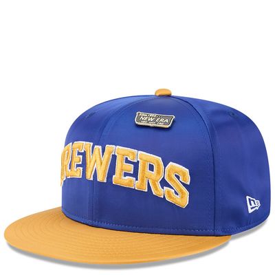 NEW ERA MILWAUKEE BREWERS SATIN 59FIFTY FITTED HAT