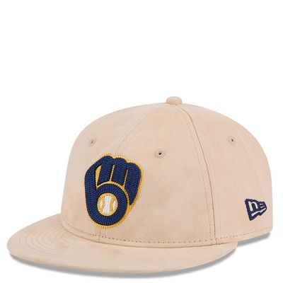 NEW ERA MILWAUKEE BREWERS SUEDE RETRO CROWN SNAPBACK HAT