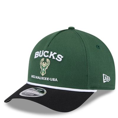 NEW ERA MILWAUKEE BUCKS 2-TONE ROPE M-CROWN 9FORTY SNAPBACK HAT