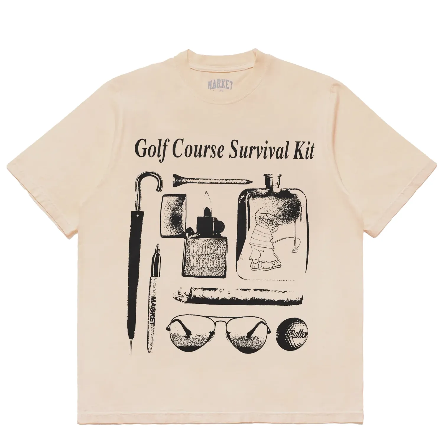 MARKET X MALBON GOLF SURVIVAL KIT TEE   