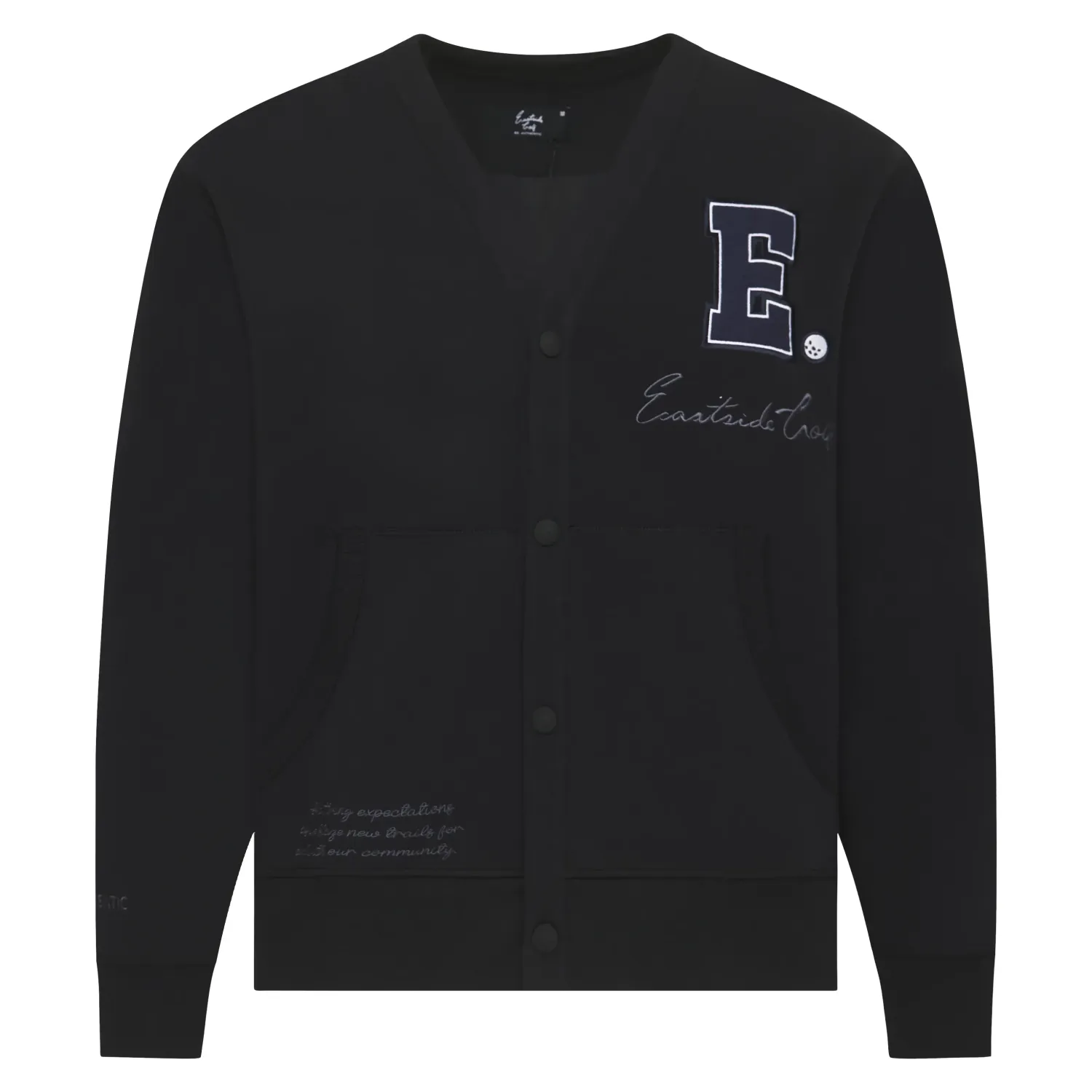 EASTSIDE GOLF VARSITY CARDIGAN FLEECE   