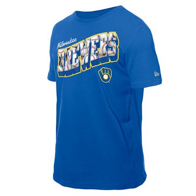 NEW ERA MILWAUKEE BREWERS LOGO FILL TEE
