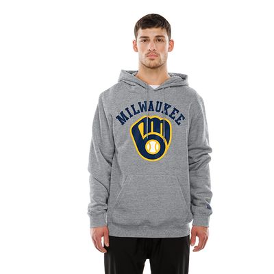 NEW ERA MILWAUKEE BREWERS MKE ARCH PULLOVER HOODIE 