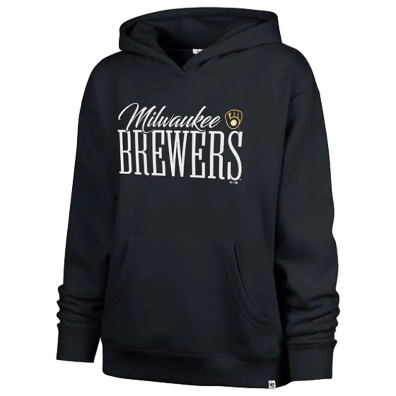 &#39;47 BRAND MILWAUKEE BREWERS WOMEN&#39;S WHIM NAOMI PULLOVER HOODIE