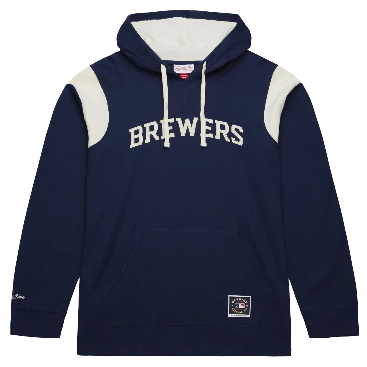 MITCHELL &amp; NESS MILWAUKEE BREWERS THERMAL LIGHTWEIGHT HOODIE