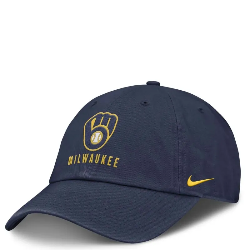 NIKE MILWAUKEE BREWERS CLUB ADJUSTABLE HAT