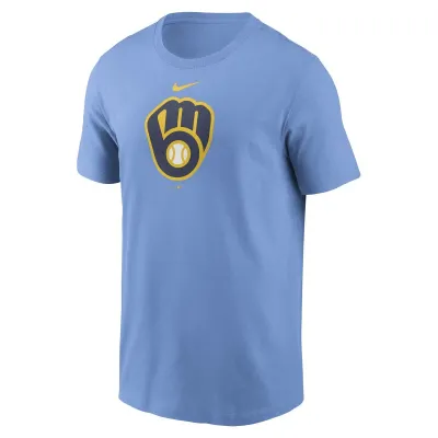 NIKE MILWAUKEE BREWERS FUSE LARGE LOGO TEE 