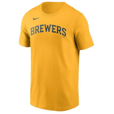 NIKE MILWAUKEE BREWERS FUSE WORDMARK TEE