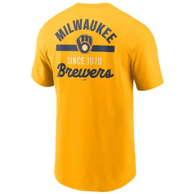 NIKE MILWAUKEE BREWERS 2-HIT TEE