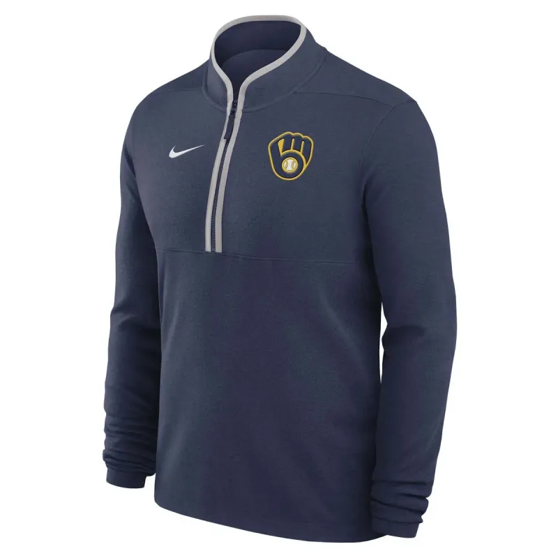 NIKE MILWAUKEE BREWERS VICTORY 1/2 ZIP TOP    