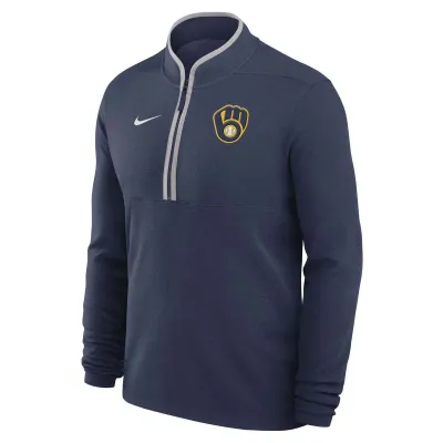 NIKE MILWAUKEE BREWERS VICTORY 1/2 ZIP TOP    