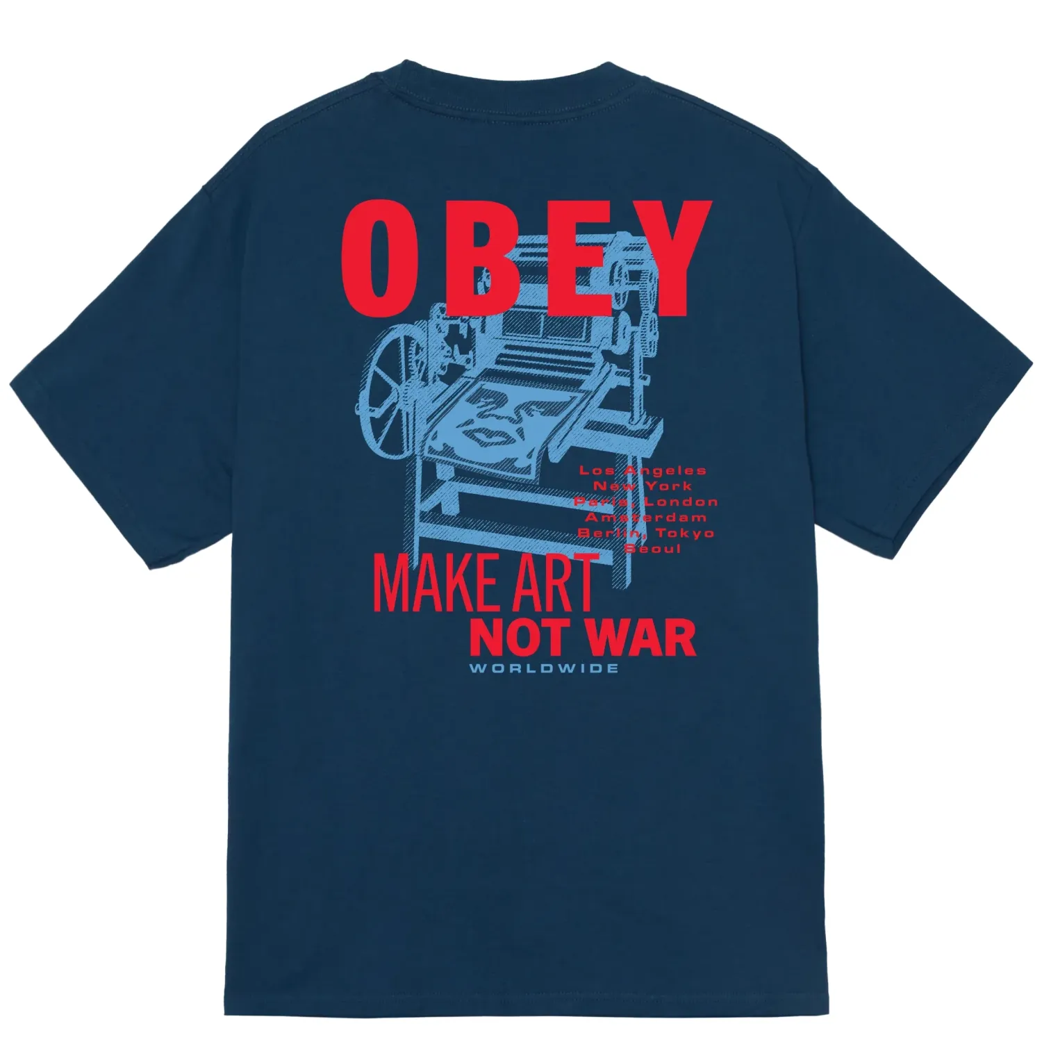 OBEY PRINTING PRESS MAKE ART TEE   