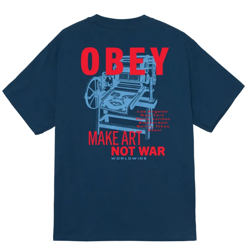 OBEY PRINTING PRESS MAKE ART TEE    