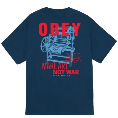 OBEY PRINTING PRESS MAKE ART TEE   