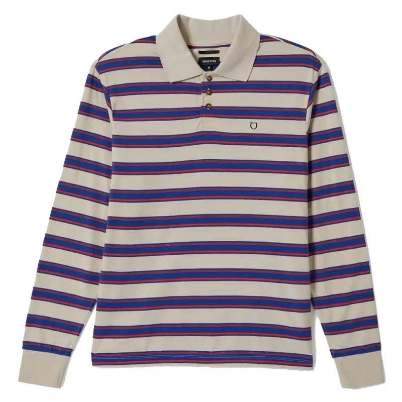 BRIXTON VINTAGE STRIPE POLO SHIRT   