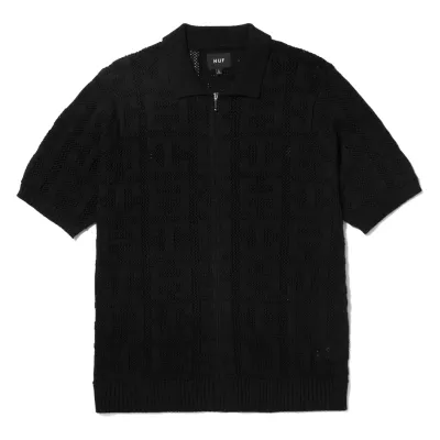 HUF MONOGRAM JACQUARD ZIP SWEATER  