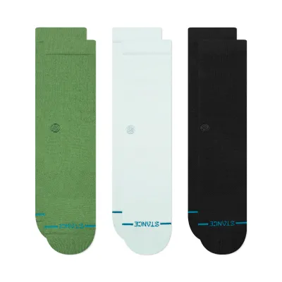 STANCE ICON COTTON CREW 3-PACK SOCKS 