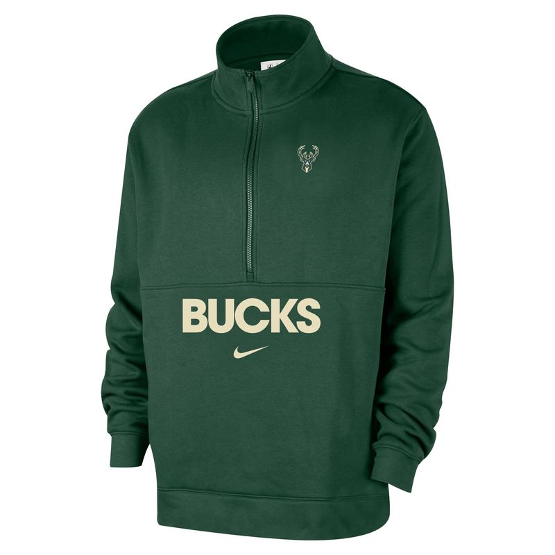 NIKE BUCKS CLUB COURTSIDE 1/2 ZIP
