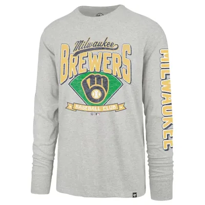 &#39;47 BRAND MILWAUKEE BREWERS FAIR BALL FRANKLIN LONG SLEEVE TEE
