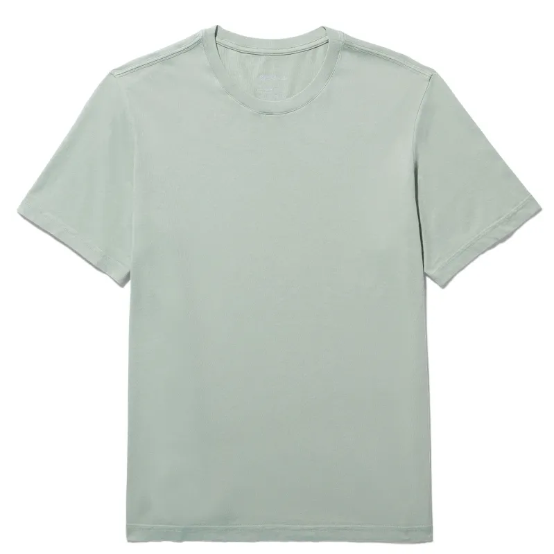 Organic Cotton Thermal Surplus Tee - Natural/Marine Green