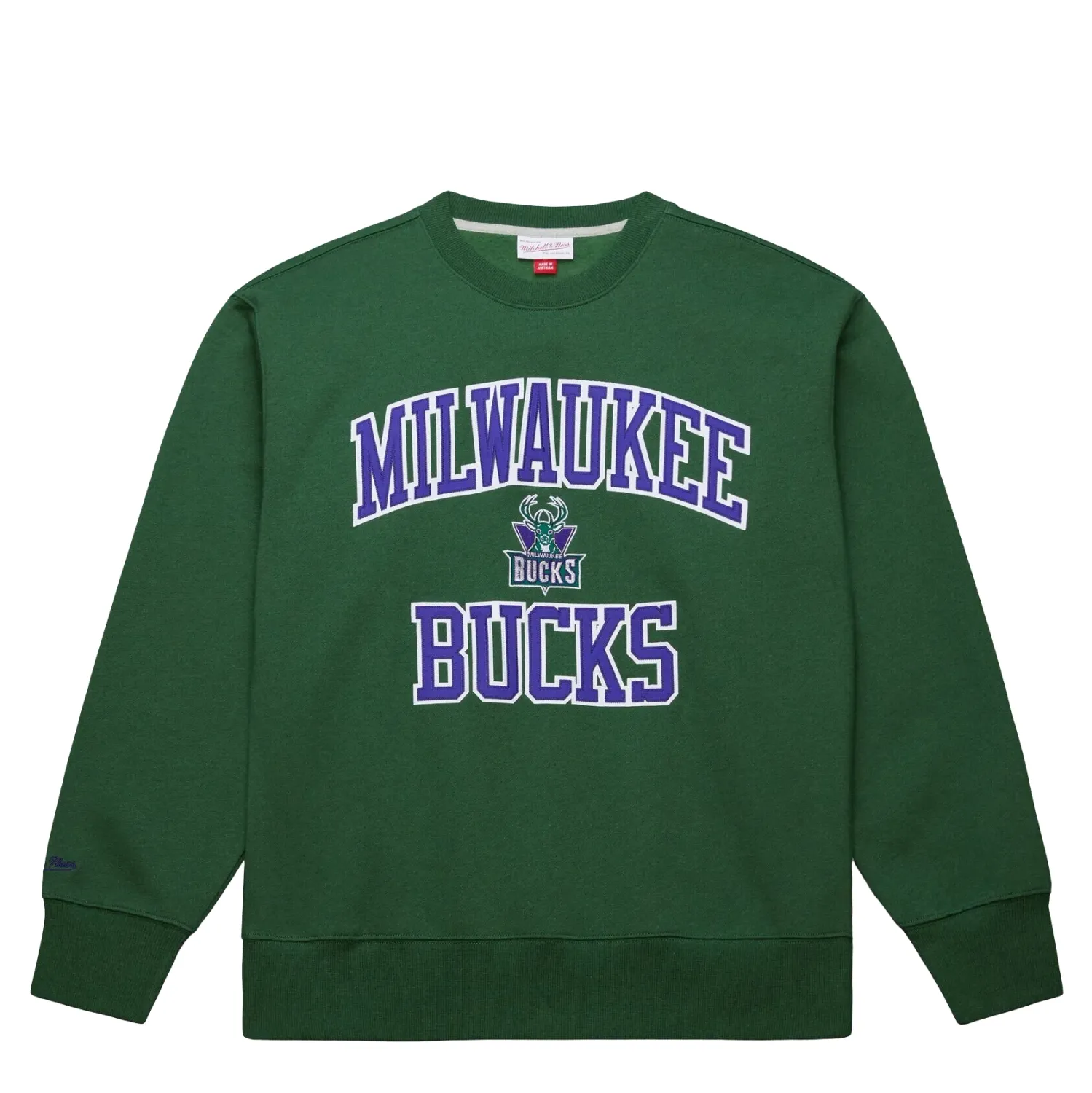 MITCHELL &amp; NESS MILWAUKEE BUCKS PLAYOFF WIN CREWNECK SWEATSHIRT