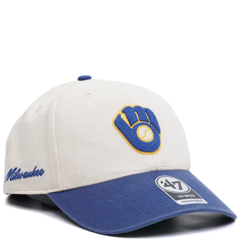 &#39;47 BRAND MILWAUKEE BREWERS COOPERSTOWN FAIRFIELD MVP SNAPBACK HAT