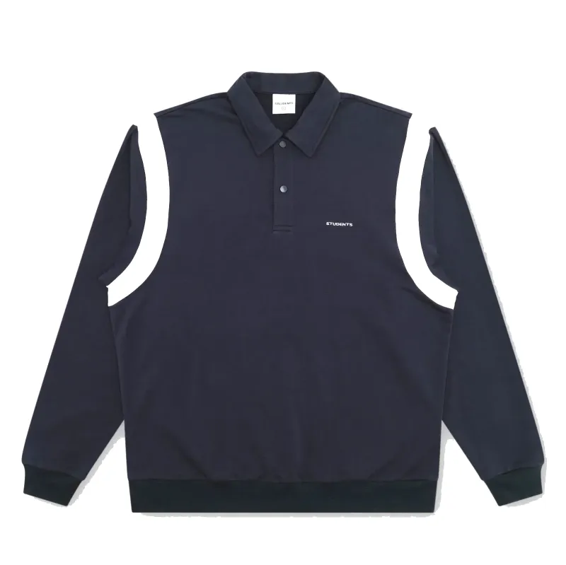 STUDENTS GOLF CLIVE LONG SLEEVE FLEECE POLO  