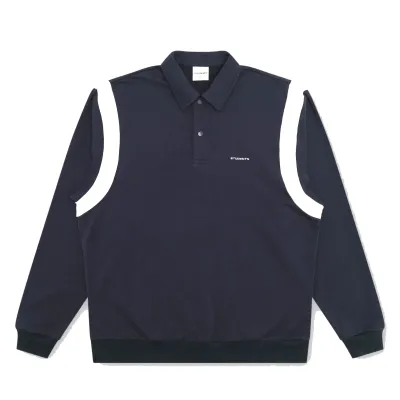 STUDENTS GOLF CLIVE LONG SLEEVE FLEECE POLO