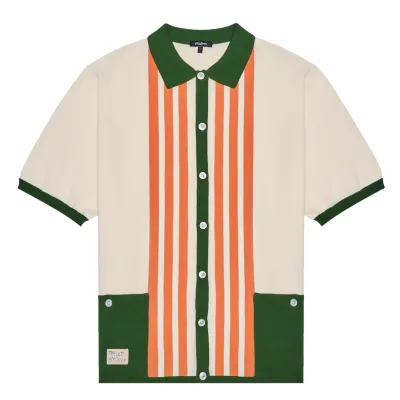 MALBON GOLF GABBIANO KNIT BUTTON UP  