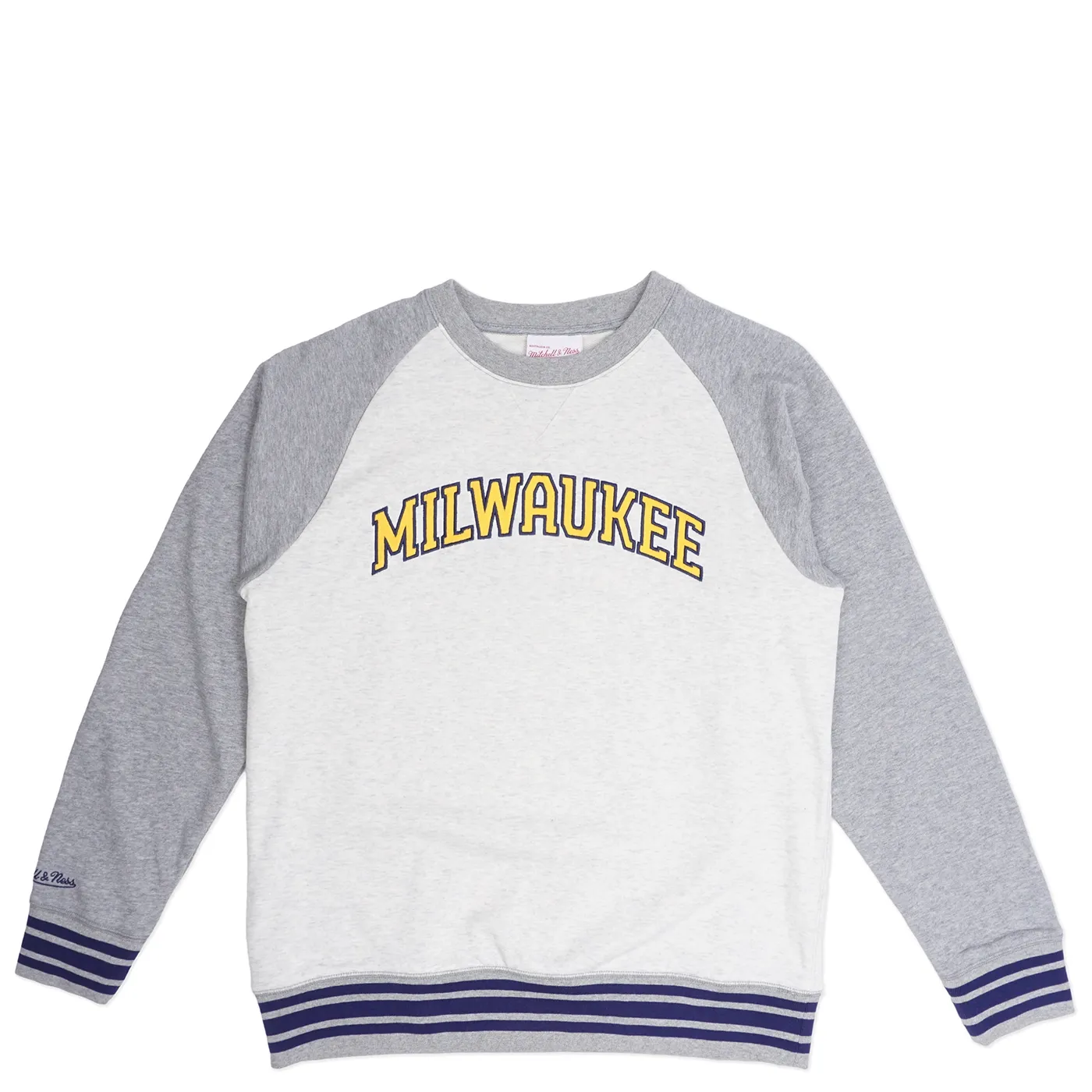 MITCHELL &amp; NESS MILWAUKEE BREWERS HERITAGE COLLECTION CREWNECK SWEATSHIRT 