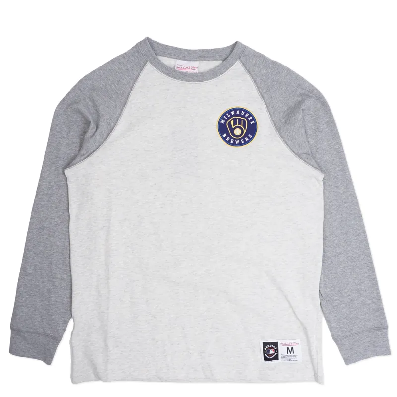 MITCHELL &amp; NESS MILWAUKEE BREWERS HERITAGE COLLECTION LONG SLEEVE TEE 
