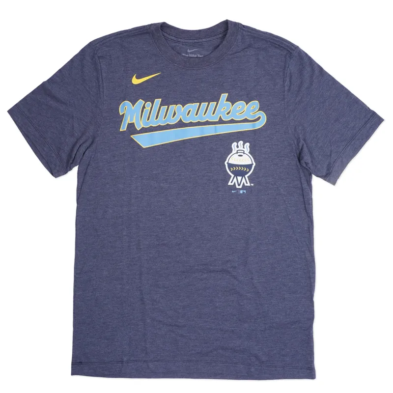 NIKE MILWAUKEE BREWERS CITY CONNECT TRIBLEND TEE 