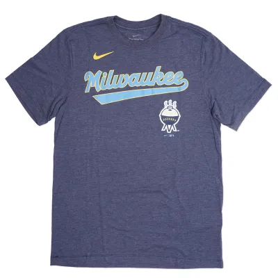 NIKE MILWAUKEE BREWERS CITY CONNECT TRIBLEND TEE 