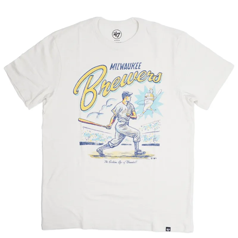 &#39;47 BRAND MILWAUKEE BREWERS GOLDEN AGE SCRUM TEE   
