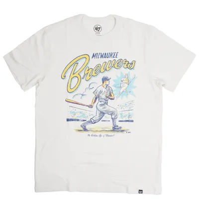 &#39;47 BRAND MILWAUKEE BREWERS GOLDEN AGE SCRUM TEE   