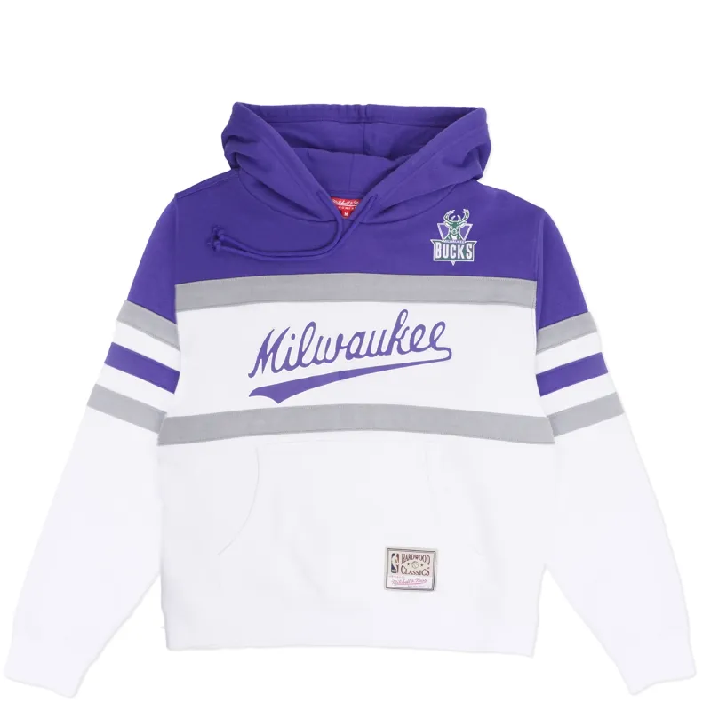 MITCHELL &amp; NESS MILWAUKEE BUCKS WOMEN&#39;S HEAD COACH PULLOVER HOODIE 
