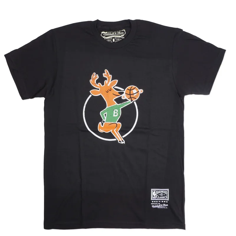 MITCHELL &amp; NESS MILWAUKEE BUCKS RETRO LOGO TEE 