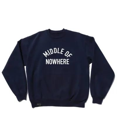 THE QUIET LIFE MIDDLE OF NOWHERE APPLIQUE CREWNECK SWEATSHIRT 