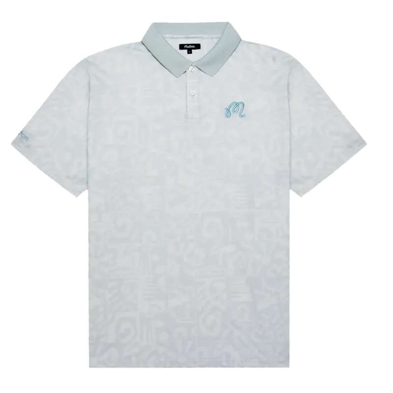 MALBON GOLF MEZZO PERFORMANCE PIQUE PRINTED POLO 