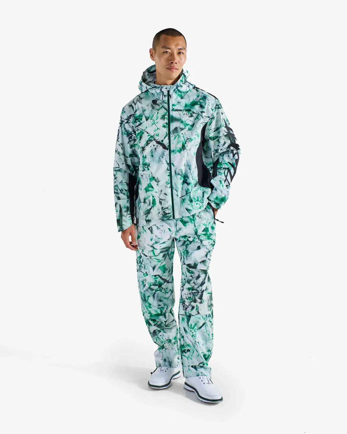 Malbon Golf Futura Crackle Camo Rain Jacket - Camo Multi