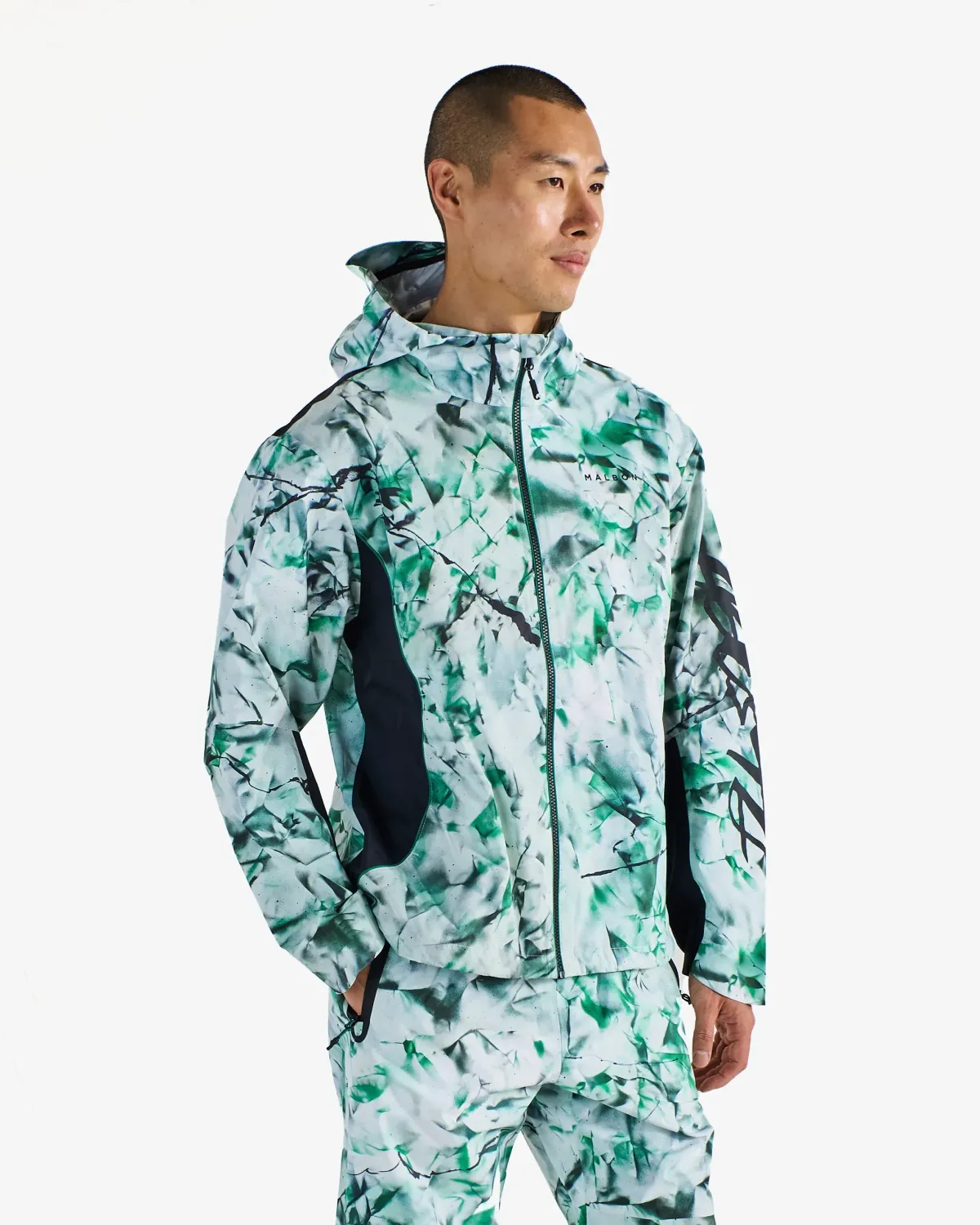 Malbon■(M)[MALBON X FUTURA]Rain Jacket■送料込 Malbon Golf Futura Crackle Camo Rain Jacket - Camo Multi