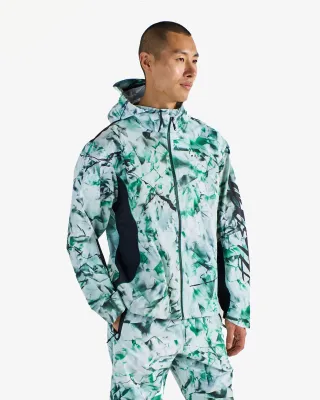 Malbon Golf Futura Crackle Camo Rain Jacket - Camo Multi