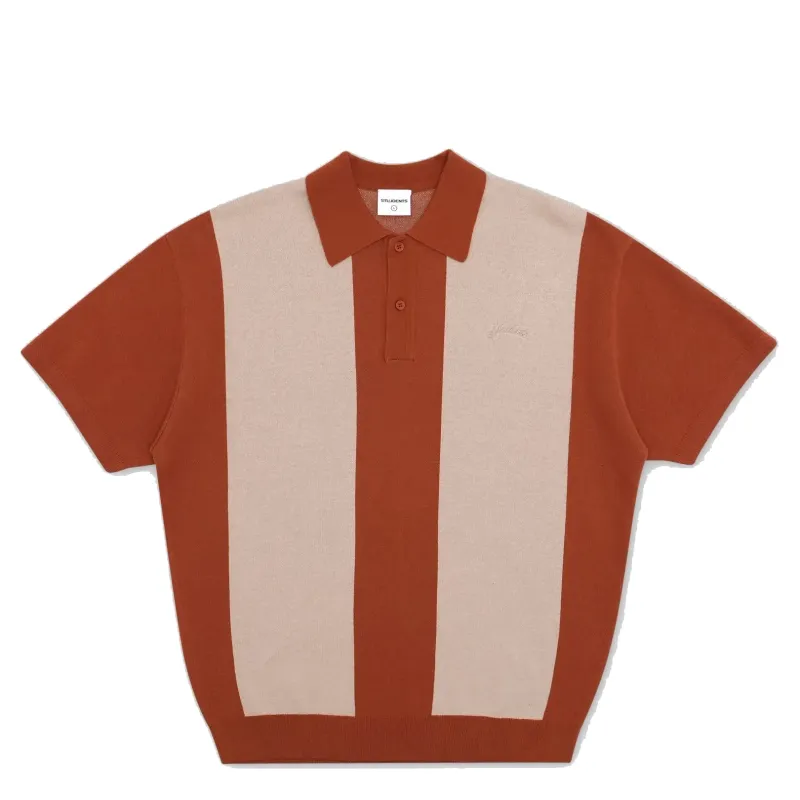 STUDENTS GOLF BROWNE S/S KNIT POLO SWEATER